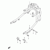 Схема узла: Зажим рукоятки для Suzuki GSX750 Katana