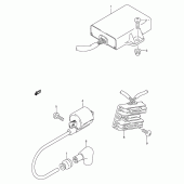 Схема вузла: Електроустаткування для Suzuki TS125