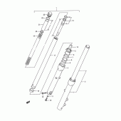 Схема вузла: Вилка передньої осі для Suzuki LS650 Savage