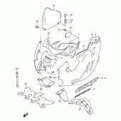 Схема узла: Передний обтекатель (Model k3) для Suzuki GSX750 Katana