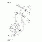 Схема узла: Выхлопная система для Suzuki GSR750