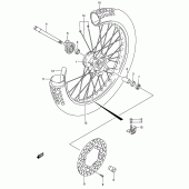 Схема вузла: Переднє колесо (Model k5) для Suzuki DR-Z250