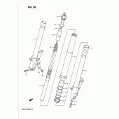 Схема вузла: Передня вилка для Suzuki GSX-R1100