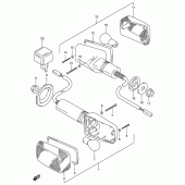 Схема вузла: Поворотники (Model t/v/w) для Suzuki RF900