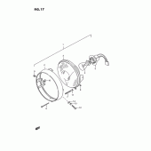 Схема вузла: Фара для Suzuki TS185