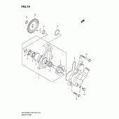 Схема вузла: Водяний насос Suzuki DR-Z400 DR-Z400S