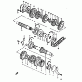 Схема вузла: Трансмісія для Suzuki GS1000
