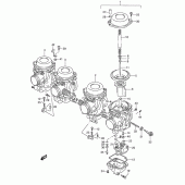 Схема узла: Карбюратор (Model k/l/m/n/p/r) для Suzuki GSX750 Katana