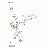 Схема узла: Передний тормозной шланг (Gsx650fual1 e21) для Suzuki GSX650