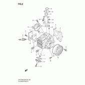 Схема вузла: Головка циліндра для Suzuki DR-Z70