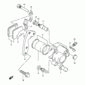 Схема узла: Передний тормозной суппорт для Suzuki DR200 DR200SE