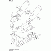 Схема узла: Выхлопная система (Gsx1300Ral4 E33) для Suzuki GSX1300 Hayabusa