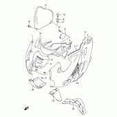 Схема узла: Передний обтекатель (Model k4) для Suzuki GSX600 Katana