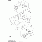 Схема вузла: Front Turnsignal Lamp (Vl1500Bl4 E03) для Suzuki VL1500 Boulevard C90