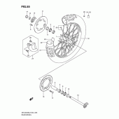 Схема узла: Заднее колесо для Suzuki DR-Z400 DR-Z400S