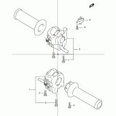 Схема вузла: Пульт управління рульовий (Gsf600y/uy/k1/k2/uk1/uk2) для Suzuki GSF600 Bandit S