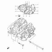 Схема вузла: Картер двигуна для Suzuki TS125