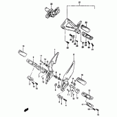 Схема вузла: Підніжки (Model y) для Suzuki GSF1200 Bandit