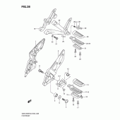 Схема вузла: Підніжки для Suzuki GSX1250