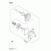 Схема узла: Водяной насос для Suzuki GSX1250