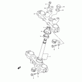 Схема узла: Рулевая траверса для Suzuki DR350