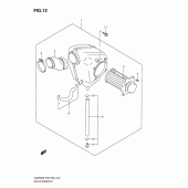 Схема узла: Воздушный фильтр для Suzuki GZ250 Marauder