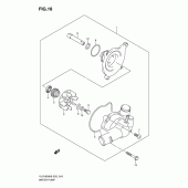 Схема вузла: Водяний насос Suzuki VLR1800 Intruder C1800R/ Boulevard C109R