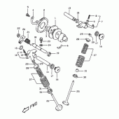 Схема вузла: Розподільний вал & Клапан для Suzuki DR350