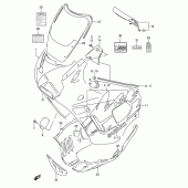 Схема узла: Передний обтекатель (Model p) для Suzuki GSX600 Katana