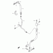 Схема узла: Передний тормозной шланг для Suzuki DR800