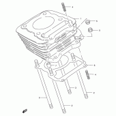 Схема узла: Цилиндр для Suzuki DR200 DR200SE
