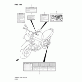 Схема вузла: Інформаційні наклейки (Gs500fh p33) для Suzuki GS500