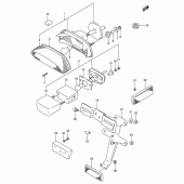 Схема вузла: Задній ліхтар (Стоп-сигнал) (Model p/r) для Suzuki VX800 VX800