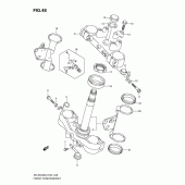 Схема узла: Кронштейн передней вилки для Suzuki DR-Z400 DR-Z400S