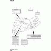 Схема узла: Информационные наклейки (Model k8/k9) для Suzuki GSX1300 Hayabusa