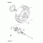 Схема вузла: Заднє колесо (Dl650l1 e19) ​​для Suzuki DL650 V-Strom