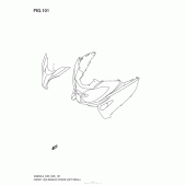 Схема вузла: Передній бардачок для Suzuki AN650 Burgman (EU analogue of SkyWave)