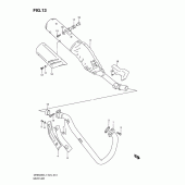 Схема узла: Выхлопная система для Suzuki DR650 DR650SE