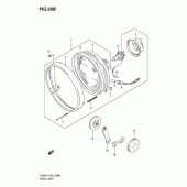 Схема вузла: Фара (Model k1/k2/k3 e4, e17, e18, e22, e25, e34, p37) для Suzuki VZ800 Marauder
