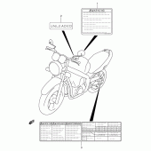 Схема вузла: Інформаційні наклейки для Suzuki GS500