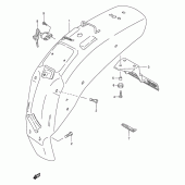 Схема вузла: Заднє крило Suzuki LS650 Savage