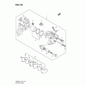 Схема узла: Задний тормозной суппорт (Sv650sl1 e2) для Suzuki SV650