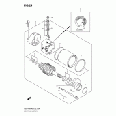 Схема вузла: Електричний стартер для Suzuki GSX-R600