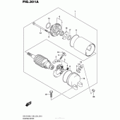 Схема вузла: Електричний стартер для Suzuki GSX-S1000