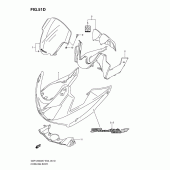 Схема вузла: Облицювальні елементи (Gsf1250sl0/sal0) для Suzuki GSF1250 Bandit