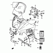 Схема вузла: Cowling-label (Model m) для Suzuki DR650 DR650RS
