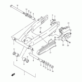 Схема вузла: Задній важіль підвіски для Suzuki DR-Z250