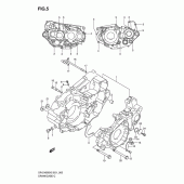 Схема узла: Картер двигателя для Suzuki DR-Z400 DR-Z400E