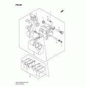 Схема узла: Задний тормозной суппорт для Suzuki GSX-R1000
