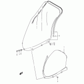 Схема вузла: Вітрове скло для Suzuki UH150 Burgman